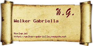 Welker Gabriella névjegykártya
