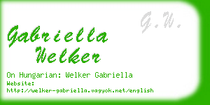 gabriella welker business card